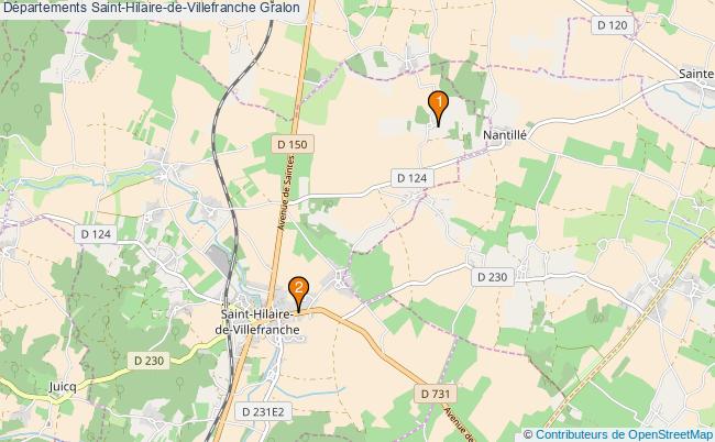 plan Départements Saint-Hilaire-de-Villefranche Associations départements Saint-Hilaire-de-Villefranche : 2 associations