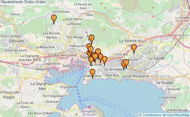 plan Départements Toulon Associations départements Toulon : 17 associations