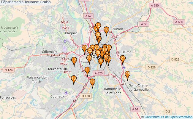 plan Départements Toulouse Associations départements Toulouse : 34 associations