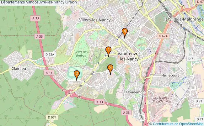 plan Départements Vandoeuvre-lès-Nancy Associations départements Vandoeuvre-lès-Nancy : 5 associations