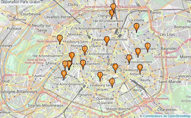 plan Déportation Paris Associations déportation Paris : 27 associations