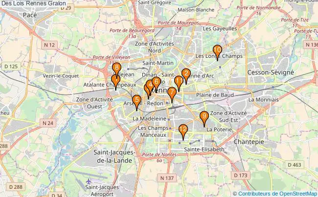 plan Des Lois Rennes Associations Des Lois Rennes : 11 associations