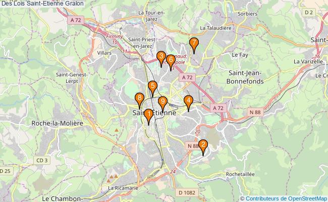 plan Des Lois Saint-Etienne Associations Des Lois Saint-Etienne : 12 associations