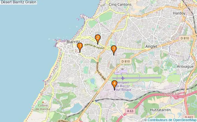 plan Désert Biarritz Associations Désert Biarritz : 4 associations