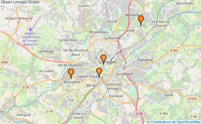 plan Désert Limoges Associations Désert Limoges : 6 associations