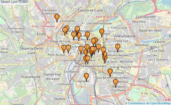 plan Désert Lyon Associations Désert Lyon : 43 associations