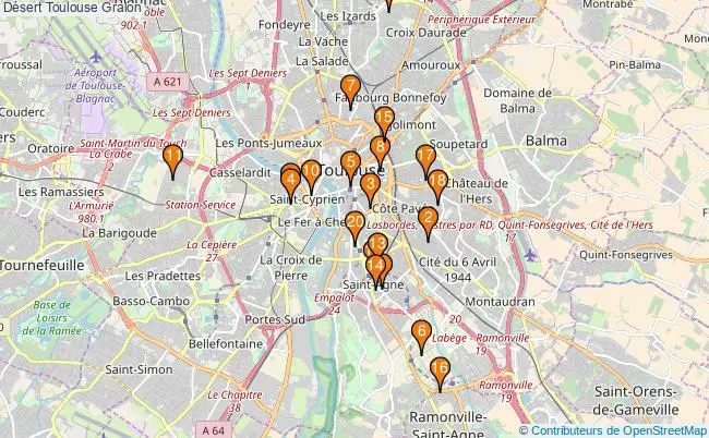 plan Désert Toulouse Associations Désert Toulouse : 30 associations