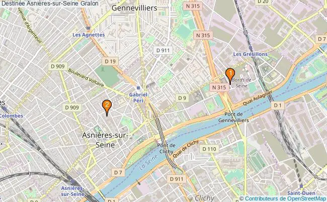 plan Destinée Asnières-sur-Seine Associations Destinée Asnières-sur-Seine : 3 associations
