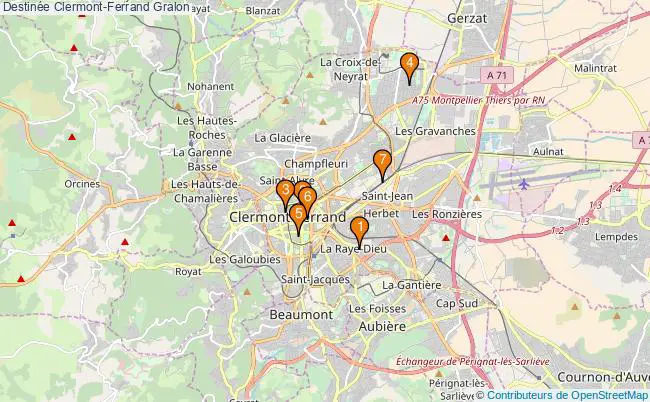 plan Destinée Clermont-Ferrand Associations Destinée Clermont-Ferrand : 6 associations