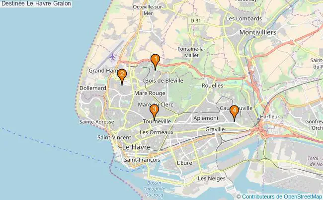 plan Destinée Le Havre Associations Destinée Le Havre : 5 associations