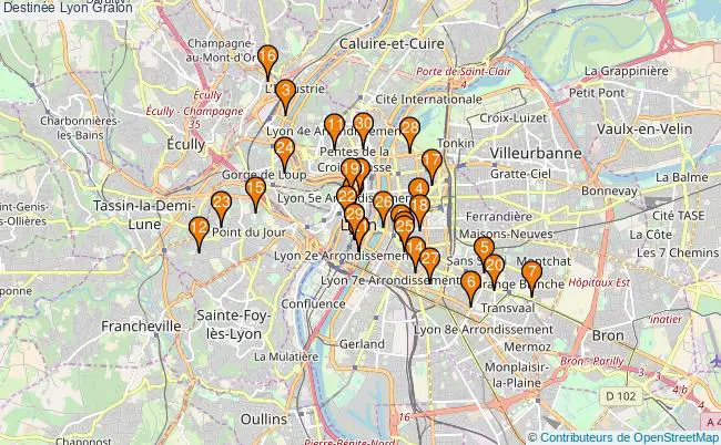 plan Destinée Lyon Associations Destinée Lyon : 48 associations
