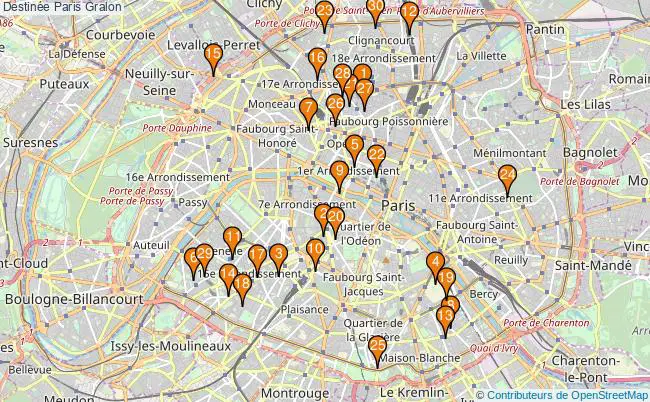 plan Destinée Paris Associations Destinée Paris : 284 associations