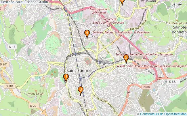 plan Destinée Saint-Etienne Associations Destinée Saint-Etienne : 6 associations