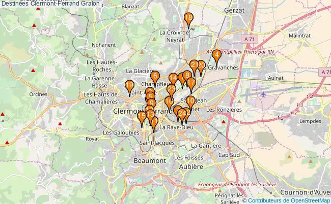 plan Destinées Clermont-Ferrand Associations destinées Clermont-Ferrand : 25 associations