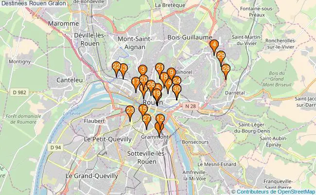 plan Destinées Rouen Associations destinées Rouen : 28 associations
