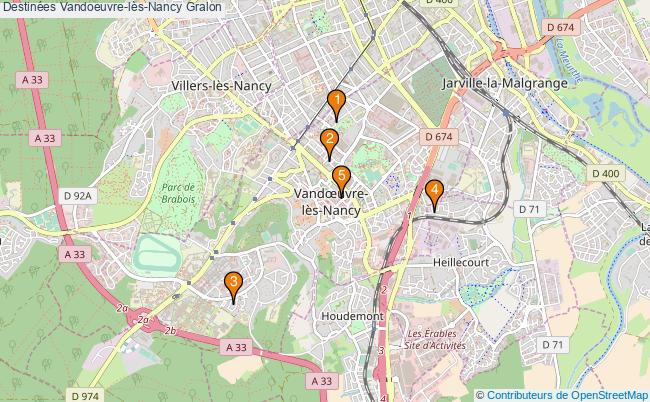 plan Destinées Vandoeuvre-lès-Nancy Associations destinées Vandoeuvre-lès-Nancy : 4 associations