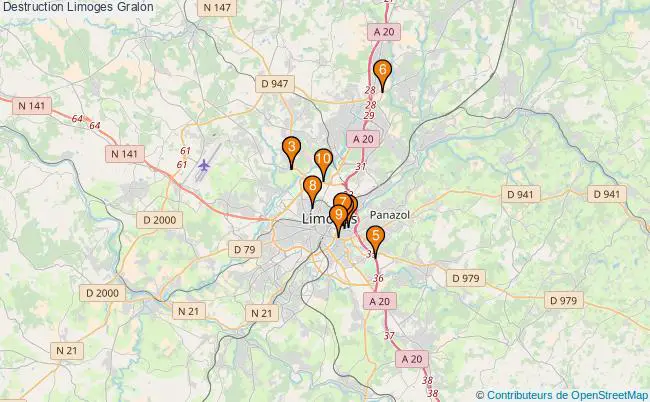 plan Destruction Limoges Associations Destruction Limoges : 10 associations