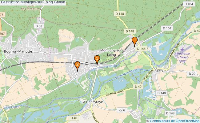 plan Destruction Montigny-sur-Loing Associations Destruction Montigny-sur-Loing : 3 associations