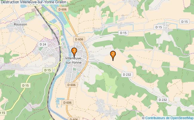 plan Destruction Villeneuve-sur-Yonne Associations Destruction Villeneuve-sur-Yonne : 3 associations