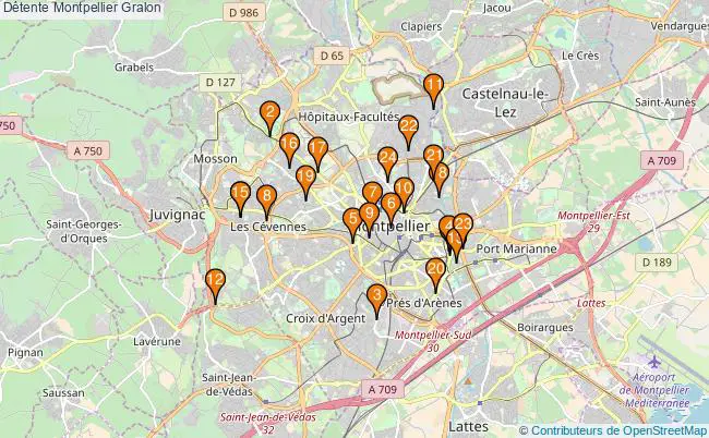 plan Détente Montpellier Associations Détente Montpellier : 25 associations