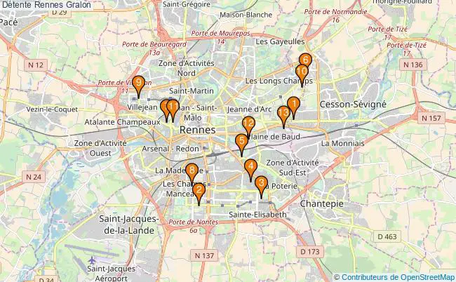 plan Détente Rennes Associations Détente Rennes : 19 associations