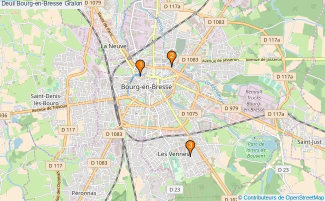 plan Deuil Bourg-en-Bresse Associations deuil Bourg-en-Bresse : 3 associations