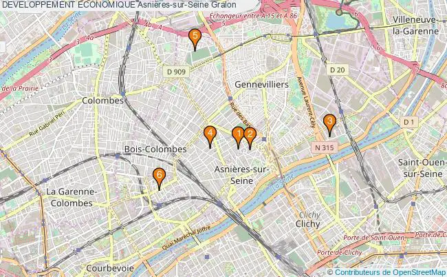 plan DEVELOPPEMENT ECONOMIQUE Asnières-sur-Seine Associations DEVELOPPEMENT ECONOMIQUE Asnières-sur-Seine : 9 associations