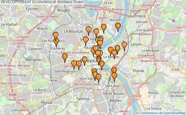 plan DEVELOPPEMENT ECONOMIQUE Bordeaux Associations DEVELOPPEMENT ECONOMIQUE Bordeaux : 51 associations