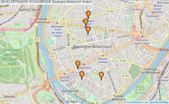 plan DEVELOPPEMENT ECONOMIQUE Boulogne-Billancourt Associations DEVELOPPEMENT ECONOMIQUE Boulogne-Billancourt : 8 associations