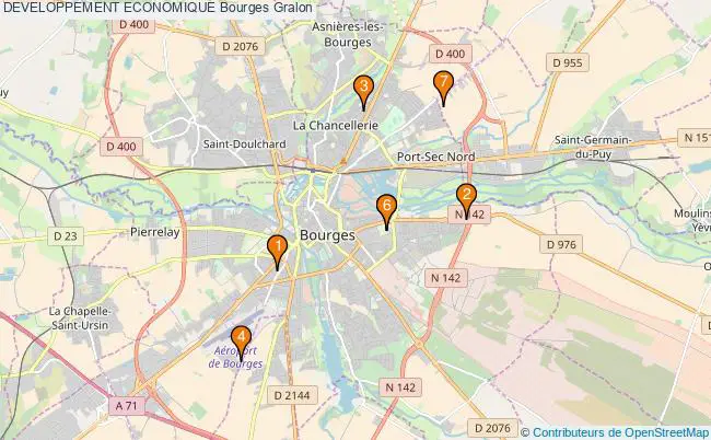 plan DEVELOPPEMENT ECONOMIQUE Bourges Associations DEVELOPPEMENT ECONOMIQUE Bourges : 8 associations