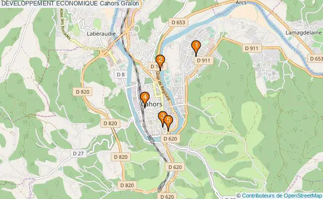 plan DEVELOPPEMENT ECONOMIQUE Cahors Associations DEVELOPPEMENT ECONOMIQUE Cahors : 5 associations