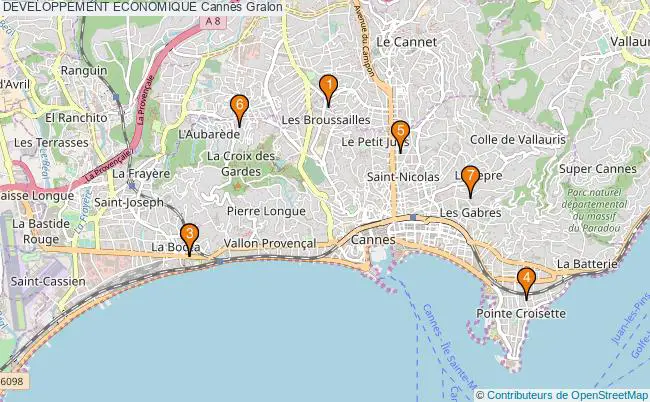 plan DEVELOPPEMENT ECONOMIQUE Cannes Associations DEVELOPPEMENT ECONOMIQUE Cannes : 7 associations