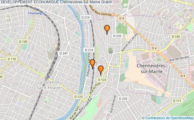 plan DEVELOPPEMENT ECONOMIQUE Chennevières-sur-Marne Associations DEVELOPPEMENT ECONOMIQUE Chennevières-sur-Marne : 3 associations