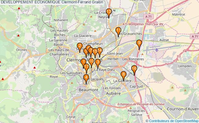 plan DEVELOPPEMENT ECONOMIQUE Clermont-Ferrand Associations DEVELOPPEMENT ECONOMIQUE Clermont-Ferrand : 20 associations