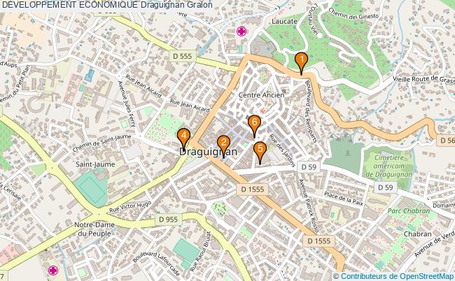 plan DEVELOPPEMENT ECONOMIQUE Draguignan Associations DEVELOPPEMENT ECONOMIQUE Draguignan : 6 associations