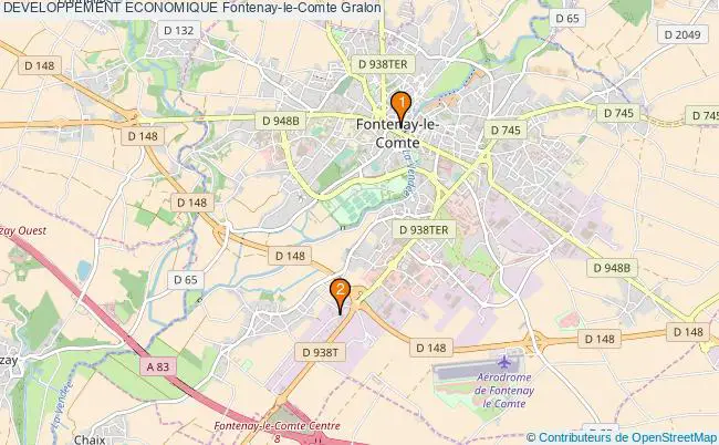 plan DEVELOPPEMENT ECONOMIQUE Fontenay-le-Comte Associations DEVELOPPEMENT ECONOMIQUE Fontenay-le-Comte : 2 associations
