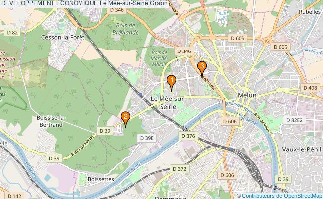 plan DEVELOPPEMENT ECONOMIQUE Le Mée-sur-Seine Associations DEVELOPPEMENT ECONOMIQUE Le Mée-sur-Seine : 4 associations