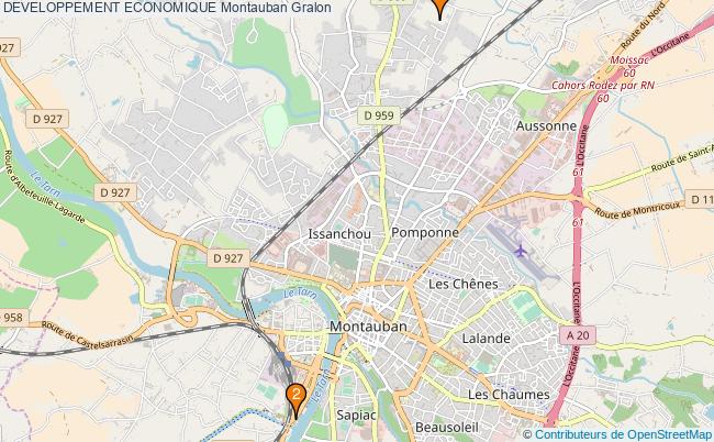 plan DEVELOPPEMENT ECONOMIQUE Montauban Associations DEVELOPPEMENT ECONOMIQUE Montauban : 3 associations
