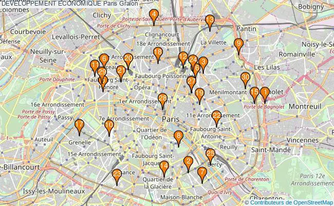 plan DEVELOPPEMENT ECONOMIQUE Paris Associations DEVELOPPEMENT ECONOMIQUE Paris : 530 associations