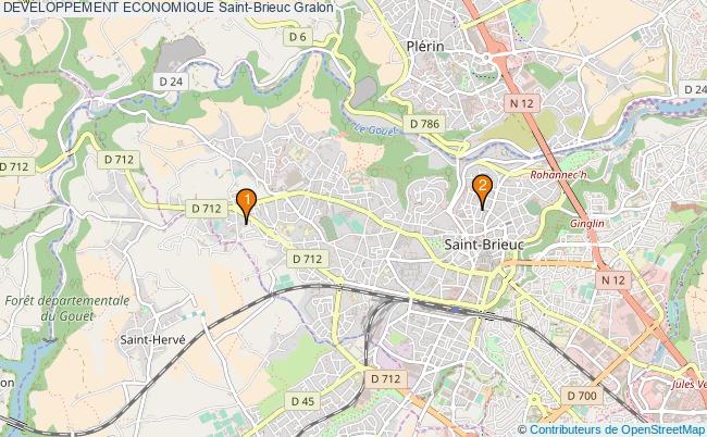 plan DEVELOPPEMENT ECONOMIQUE Saint-Brieuc Associations DEVELOPPEMENT ECONOMIQUE Saint-Brieuc : 3 associations