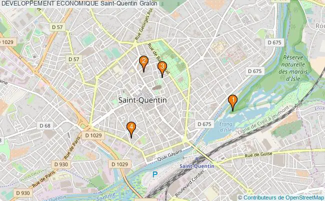 plan DEVELOPPEMENT ECONOMIQUE Saint-Quentin Associations DEVELOPPEMENT ECONOMIQUE Saint-Quentin : 5 associations