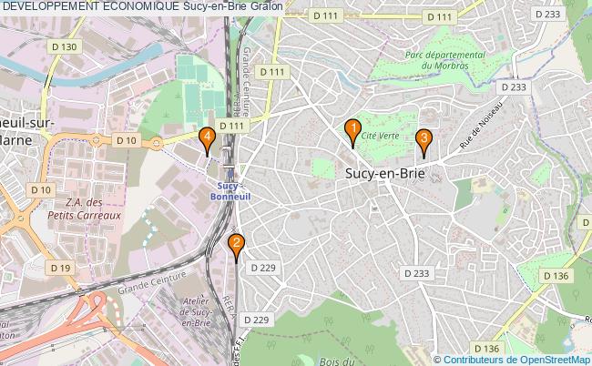 plan DEVELOPPEMENT ECONOMIQUE Sucy-en-Brie Associations DEVELOPPEMENT ECONOMIQUE Sucy-en-Brie : 4 associations