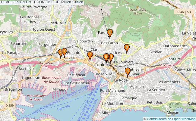plan DEVELOPPEMENT ECONOMIQUE Toulon Associations DEVELOPPEMENT ECONOMIQUE Toulon : 13 associations