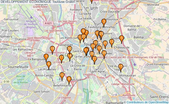 plan DEVELOPPEMENT ECONOMIQUE Toulouse Associations DEVELOPPEMENT ECONOMIQUE Toulouse : 60 associations