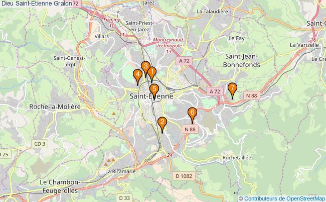 plan Dieu Saint-Etienne Associations Dieu Saint-Etienne : 6 associations
