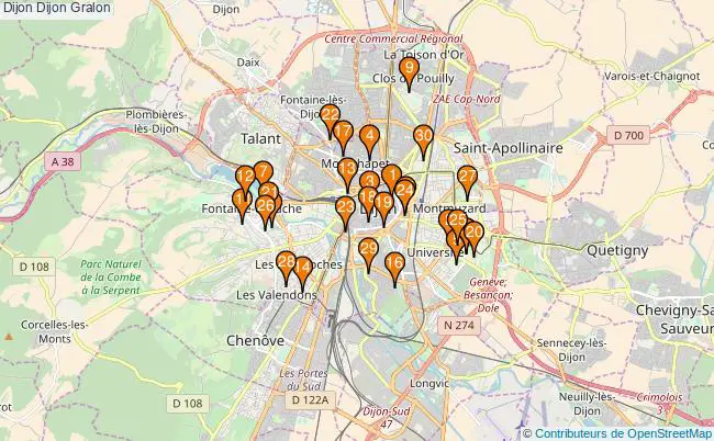 plan Dijon Dijon Associations Dijon Dijon : 326 associations