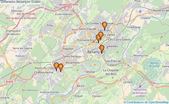 plan Dimension Besançon Associations dimension Besançon : 6 associations
