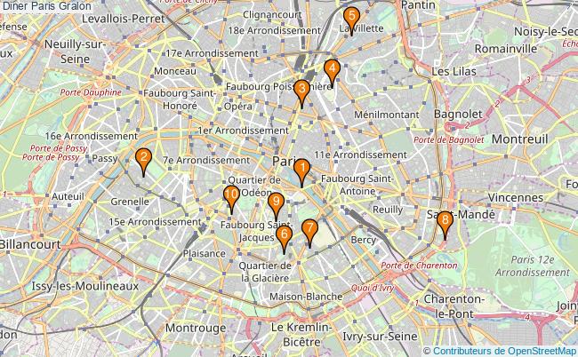 plan Diner Paris Associations Diner Paris : 15 associations
