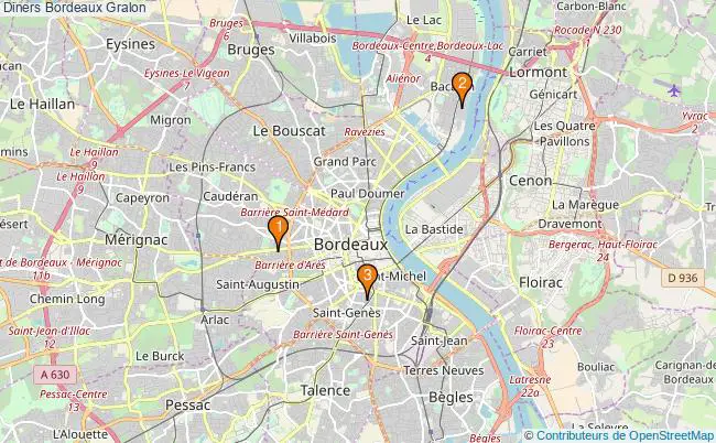 plan Diners Bordeaux Associations diners Bordeaux : 3 associations