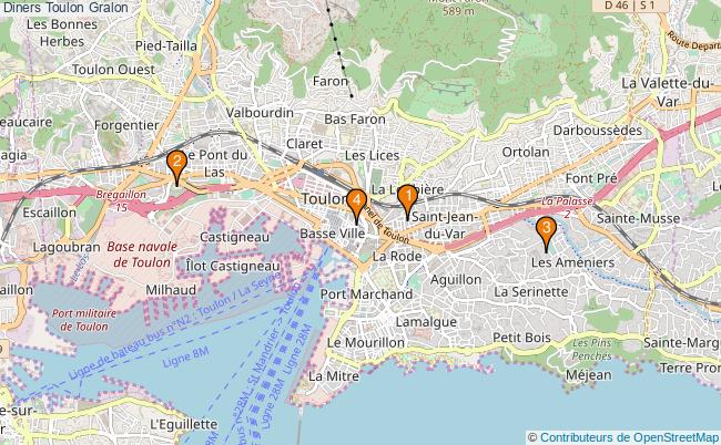 plan Diners Toulon Associations diners Toulon : 5 associations